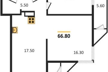 Фото №1: 2-комнатная квартира 66&nbsp;м², 14/24&nbsp;эт. - Краснодар, мкр. ЖК Рекорд, 