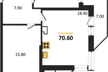 Фото №1: 2-комнатная квартира 70&nbsp;м², 10/24&nbsp;эт. - Краснодар, мкр. ЖК Рекорд, 