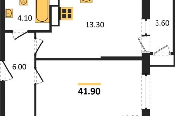 Фото №1: 1-комнатная квартира 41&nbsp;м², 9/24&nbsp;эт. - Краснодар, мкр. ЖК Рекорд, 