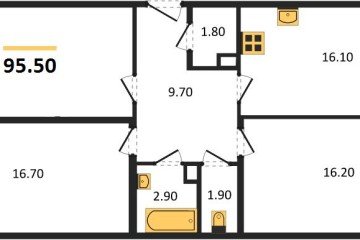 Фото №1: 3-комнатная квартира 95 м², 10/24 эт. - Краснодар, мкр. ЖК Рекорд,
