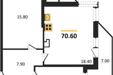 Фото №1: 2-комнатная квартира 70 м², 3/24 эт. - Краснодар, мкр. ЖК Рекорд,