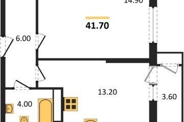 Фото №1: 1-комнатная квартира 41 м², 21/24 эт. - Краснодар, мкр. ЖК Рекорд,