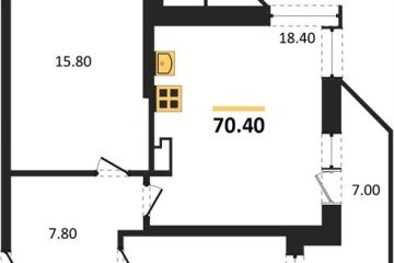Фото №1: 2-комнатная квартира 70 м², 16/24 эт. - Краснодар, мкр. ЖК Рекорд,