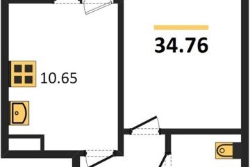 Фото №1: 1-комнатная квартира 34 м², 2/9 эт. - Краснодар, мкр. жилой комплекс Событие,