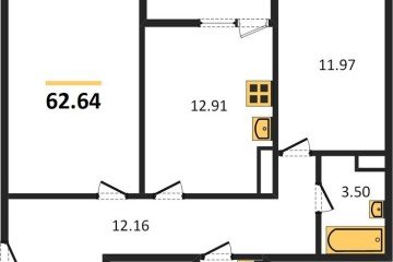 Фото №1: 2-комнатная квартира 62 м², 3/9 эт. - Краснодар, мкр. жилой комплекс Событие,