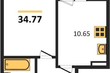 Фото №1: 1-комнатная квартира 34 м², 3/9 эт. - Краснодар, мкр. жилой комплекс Событие,