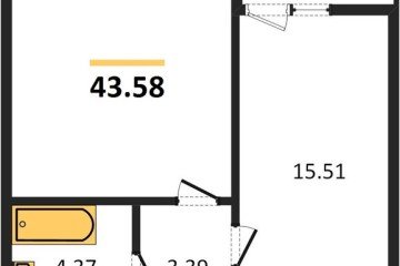 Фото №1: 1-комнатная квартира 43 м², 9/9 эт. - Краснодар, мкр. жилой комплекс Событие,