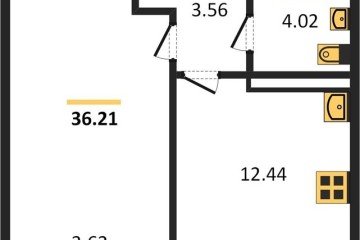 Фото №1: 1-комнатная квартира 36 м², 17/24 эт. - Краснодар, мкр. Черёмушки,