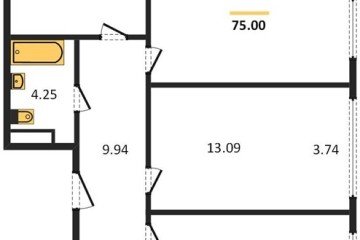 Фото №1: 3-комнатная квартира 75 м², 3/24 эт. - Краснодар, мкр. Черёмушки,