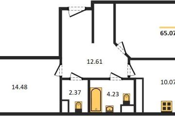 Фото №1: 2-комнатная квартира 65 м², 14/24 эт. - Краснодар, мкр. Черёмушки,