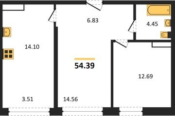 Фото №1: 2-комнатная квартира 54 м², 16/24 эт. - Краснодар, мкр. Черёмушки,