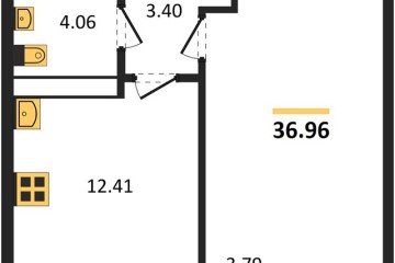 Фото №1: 1-комнатная квартира 37 м², 16/24 эт. - Краснодар, мкр. Черёмушки,
