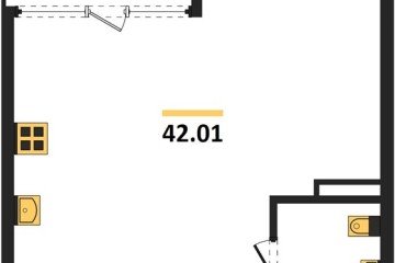 Фото №1: 1-комнатная квартира 42 м², 14/24 эт. - Краснодар, мкр. Черёмушки,