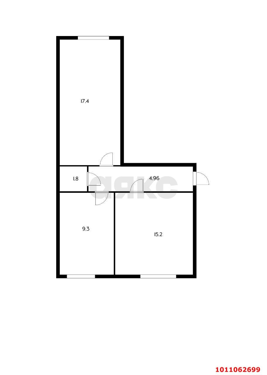 Фото №8: 2-комнатная квартира 51 м² - Краснодар, отделение № 2 Агрофирмы Солнечная, 15