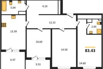 Фото №1: 3-комнатная квартира 83 м², 4/9 эт. - Краснодар, мкр. жилой комплекс Друзья,