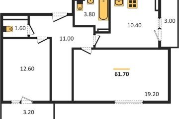 Фото №1: 2-комнатная квартира 62 м², 18/22 эт. - Краснодар, мкр. ЖК Парк у Дома,