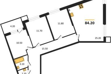 Фото №1: 3-комнатная квартира 84 м², 2/18 эт. - Краснодар, мкр. Парк Победы,