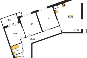 Фото №1: 3-комнатная квартира 83 м², 3/18 эт. - Краснодар, мкр. Парк Победы,