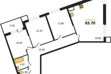 Фото №1: 3-комнатная квартира 83 м², 8/18 эт. - Краснодар, мкр. Парк Победы,