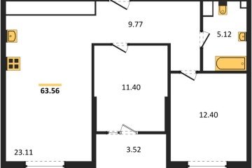 Фото №1: 2-комнатная квартира 65 м², 6/18 эт. - Краснодар, мкр. жилой квартал Патрики,