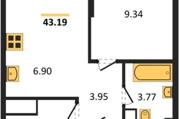 Фото №1: 1-комнатная квартира 44 м², 11/18 эт. - Краснодар, мкр. жилой квартал Патрики,