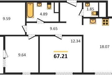 Фото №1: 3-комнатная квартира 68 м², 9/16 эт. - Краснодар, мкр. жилой квартал Патрики,