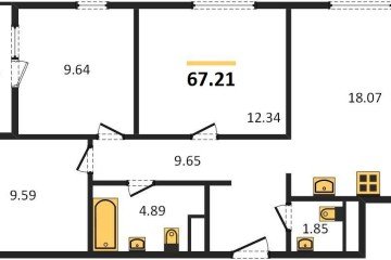 Фото №1: 3-комнатная квартира 68 м², 9/16 эт. - Краснодар, мкр. жилой квартал Патрики,