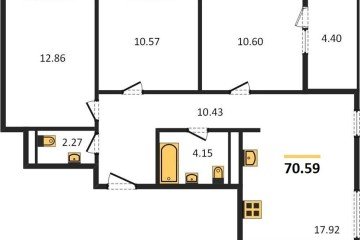 Фото №1: 3-комнатная квартира 72 м², 3/18 эт. - Краснодар, мкр. жилой квартал Патрики,