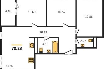 Фото №1: 3-комнатная квартира 72 м², 8/18 эт. - Краснодар, мкр. жилой квартал Патрики,