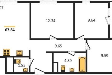 Фото №1: 3-комнатная квартира 69 м², 14/18 эт. - Краснодар, мкр. жилой квартал Патрики,