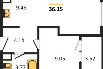 Фото №1: 1-комнатная квартира 37 м², 16/18 эт. - Краснодар, мкр. жилой квартал Патрики,