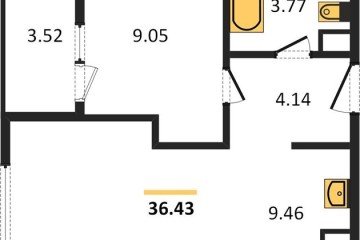 Фото №1: 1-комнатная квартира 37 м², 15/18 эт. - Краснодар, мкр. жилой квартал Патрики,