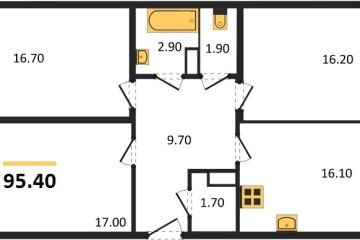 Фото №1: 3-комнатная квартира 95 м², 20/24 эт. - Краснодар, мкр. ЖК Рекорд,