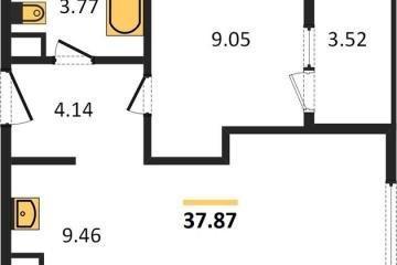Фото №1: 1-комнатная квартира 37 м², 17/18 эт. - Краснодар, мкр. жилой квартал Патрики,