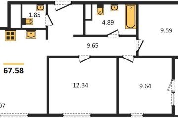 Фото №1: 3-комнатная квартира 69 м², 4/18 эт. - Краснодар, мкр. жилой квартал Патрики,