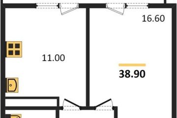 Фото №1: 1-комнатная квартира 40 м², 19/23 эт. - Краснодар, мкр. жилой комплекс Отражение,