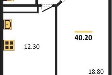 Фото №1: 1-комнатная квартира 41 м², 9/23 эт. - Краснодар, мкр. жилой комплекс Отражение,