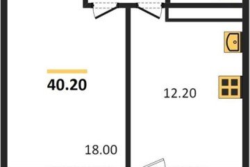 Фото №1: 1-комнатная квартира 41 м², 21/23 эт. - Краснодар, мкр. жилой комплекс Отражение,