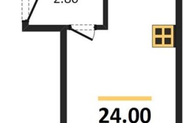Фото №1: Студия 24 м², 4/5 эт. - Яблоновский, мкр. жилой комплекс Дарград, ул. Тургеневское Шоссе, 33/5к36