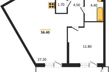 Фото №1: 1-комнатная квартира 56 м², 2/24 эт. - Краснодар, мкр. Черёмушки, ул. Новороссийская, 96