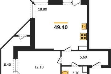 Фото №1: 1-комнатная квартира 49 м², 5/24 эт. - Краснодар, мкр. Черёмушки, ул. Новороссийская, 96