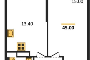 Фото №1: 1-комнатная квартира 45 м², 8/24 эт. - Краснодар, мкр. Черёмушки, ул. Новороссийская, 96