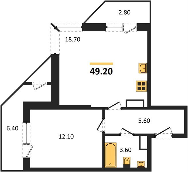 Фото №1: 1-комнатная квартира 49&nbsp;м², 15/24&nbsp;эт. - Краснодар, Карасунский внутригородской округ, мкр. Черёмушки, ул. Новороссийская, 96