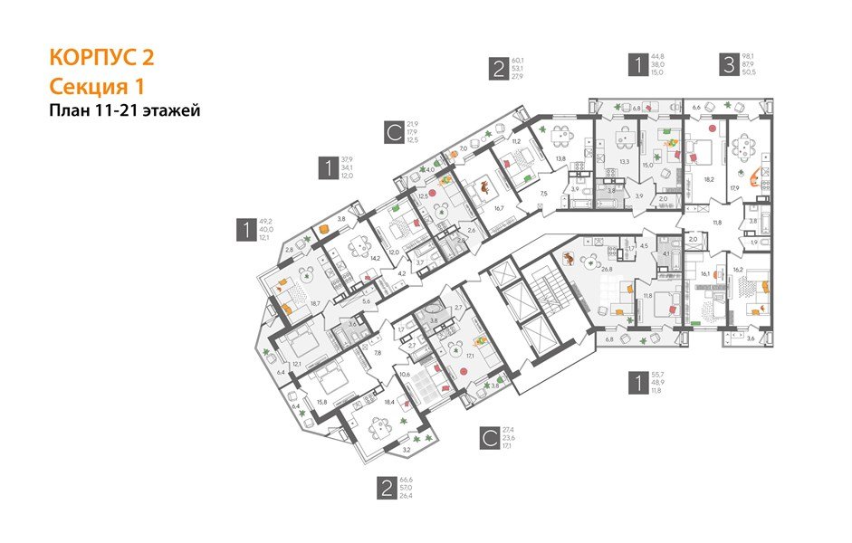 Фото №7: 1-комнатная квартира 49&nbsp;м², 15/24&nbsp;эт. - Краснодар, Карасунский внутригородской округ, мкр. Черёмушки, ул. Новороссийская, 96