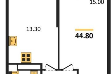 Фото №1: 1-комнатная квартира 44 м², 21/24 эт. - Краснодар, мкр. Черёмушки, ул. Новороссийская, 96