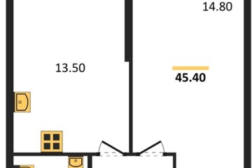 Фото №1: 1-комнатная квартира 45 м², 2/24 эт. - Краснодар, мкр. Черёмушки, ул. Новороссийская, 96
