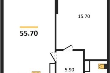 Фото №1: 1-комнатная квартира 55 м², 11/24 эт. - Краснодар, мкр. Черёмушки, ул. Новороссийская, 96