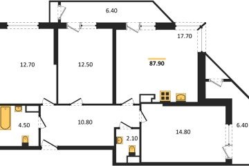 Фото №1: 3-комнатная квартира 87 м², 21/24 эт. - Краснодар, мкр. Черёмушки, ул. Новороссийская, 96