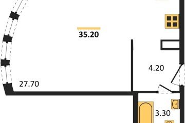 Фото №1: Студия 35 м², 9/16 эт. - Краснодар, мкр. жилой комплекс Самолёт-6,