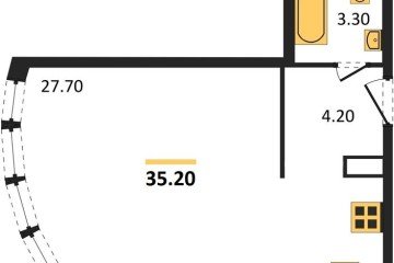 Фото №1: Студия 35 м², 5/16 эт. - Краснодар, мкр. жилой комплекс Самолёт-6,